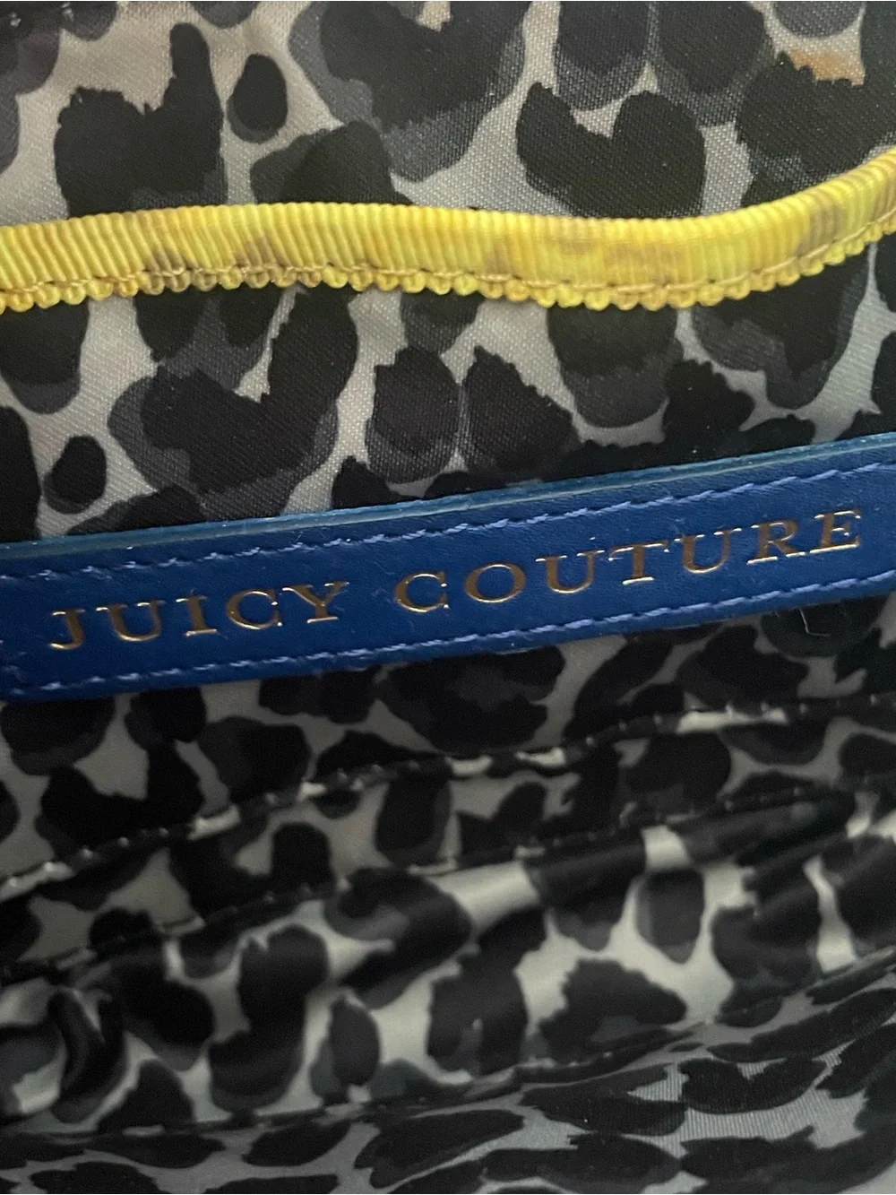 Juicy Couture Royal Blue Studded Wristlet with Gold Hardware